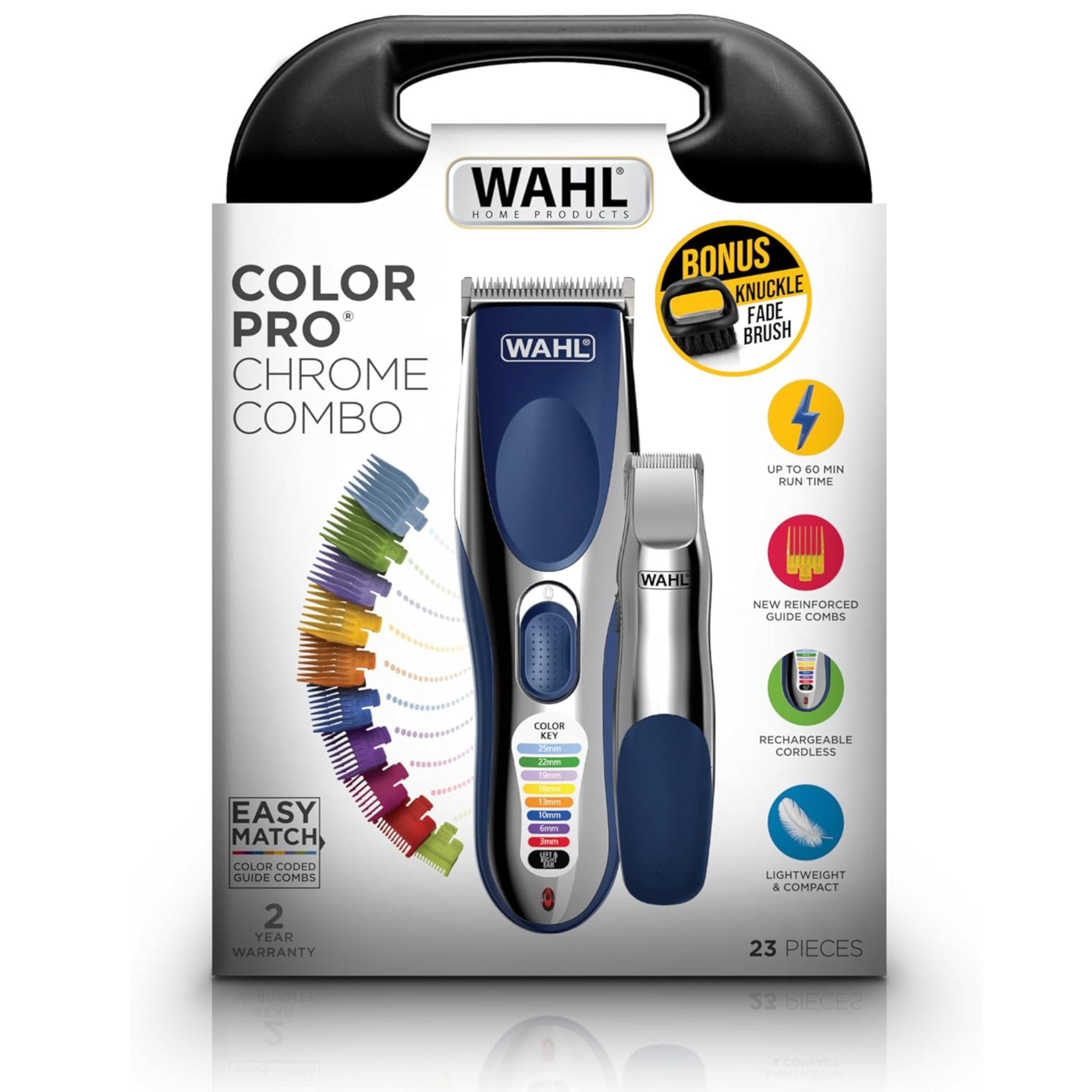 Wahl Color Pro Cordless Combo w Barber Knuckle Fade Brush