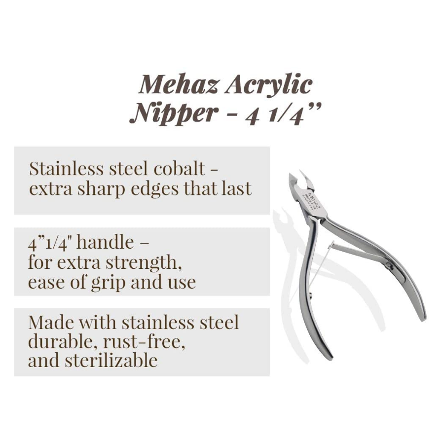 Mehaz Stainless Steel Cobalt Acrylic Nipper 4"¼ Handle
